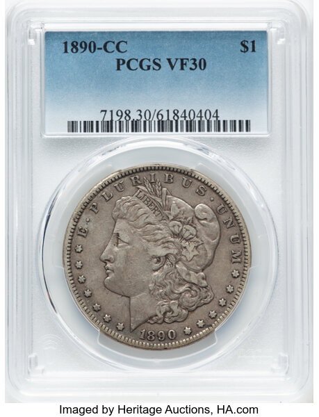 1890-CC $1  Normal Die, VAM-1 MS thumbnail 2