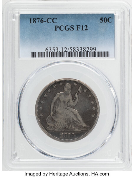 1876-CC 50c Misplaced Date, FS-301, WB-23 MS thumbnail 4
