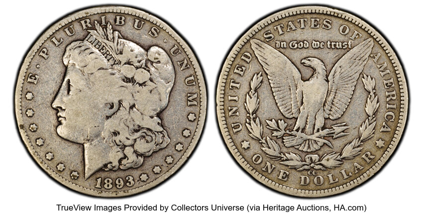 1893-CC $1  Doubled 3, Far Date, VAM-4 MS thumbnail 11