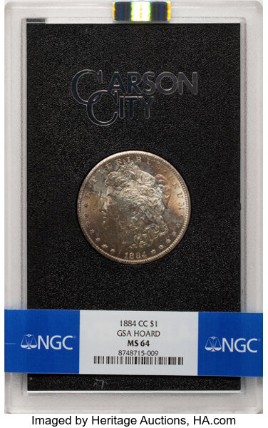 1884-CC $1  GSA Hoard, Hard package MS thumbnail 9