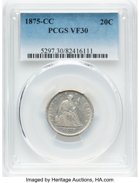 Twenty-Cent Piece Set 20c Seated Liberty, no 1876-CC, 4 Coins MS thumbnail 10