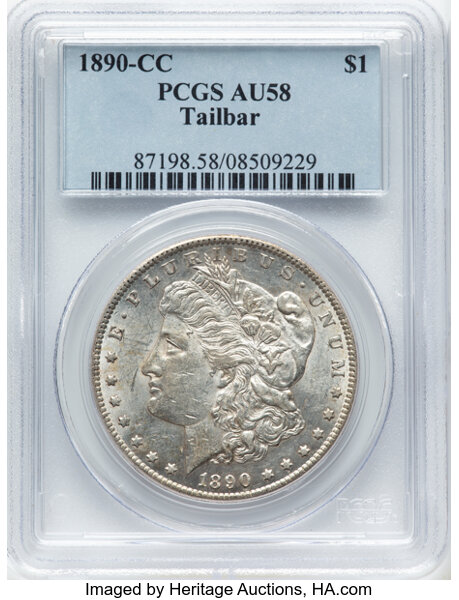 1890-CC $1  Tail Bar, VAM-4 MS thumbnail 3