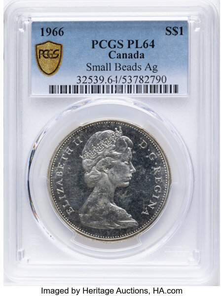 1966 S$1  Small Beads PL thumbnail 4