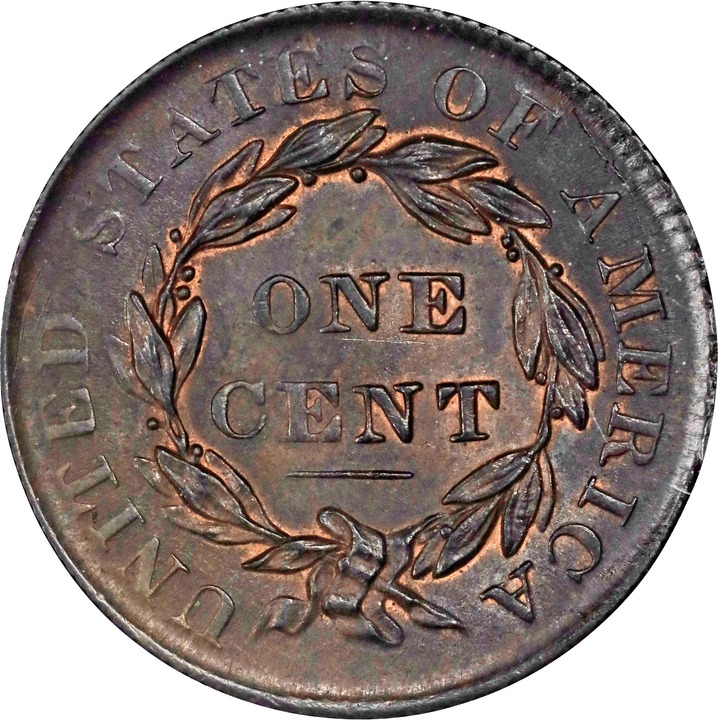 1835 1c Small 8, Small Stars MS BN MS60 BN thumbnail 4