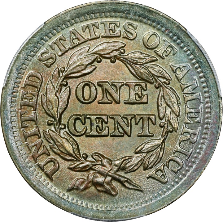 Braided Hair Cent 1c 1839-1857 MS BN [Type] MS67 BN thumbnail 18