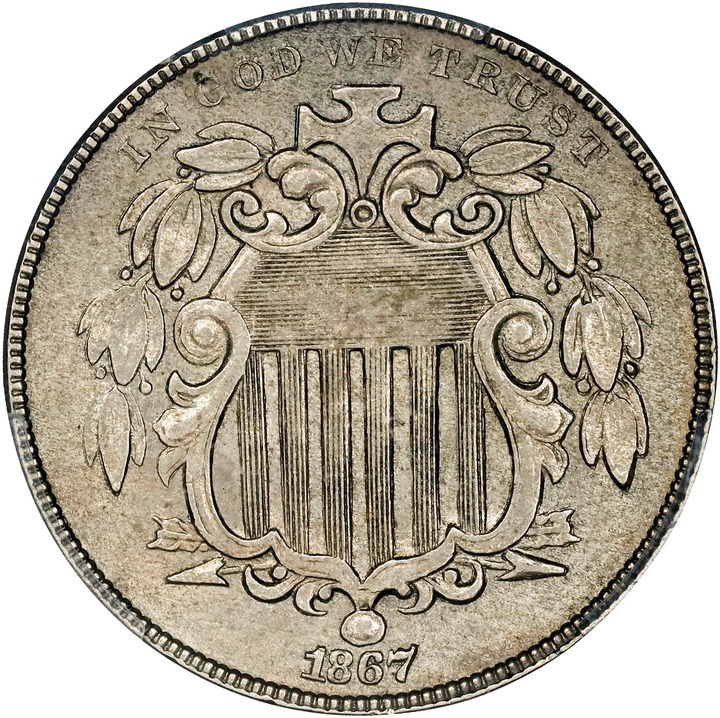 Image for 1867 5c Rays AU55