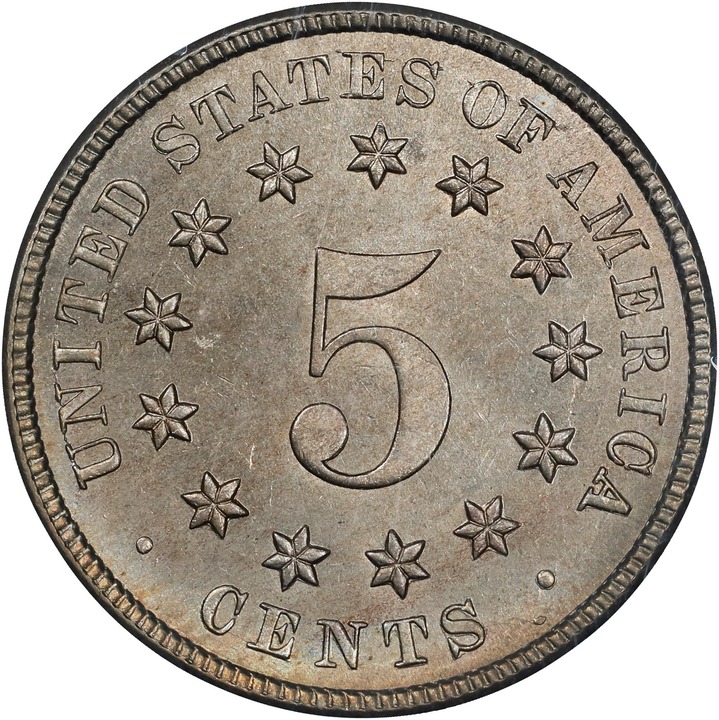 1883 5c Shield MS63 thumbnail 4