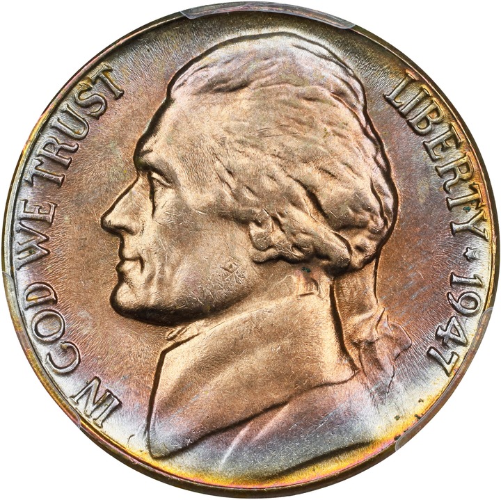 Image for 1947-D 5c AU50