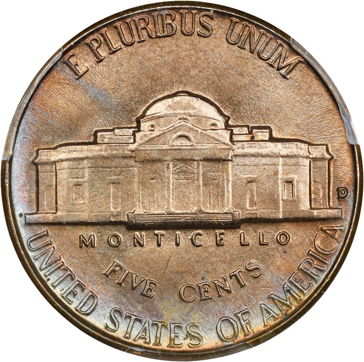 1947-D 5c AU50 thumbnail 2
