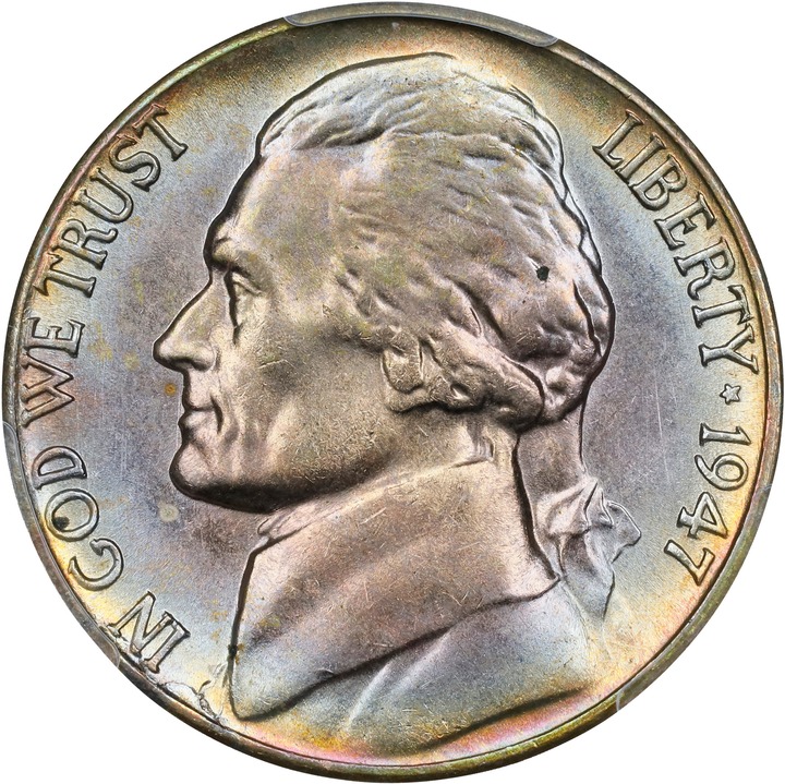 1947-S 5c XF40 thumbnail 3
