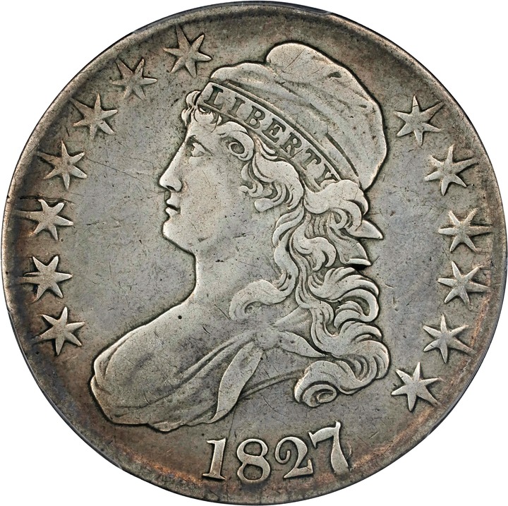 Image for 1827/6 50c Overdate AG3 CAC