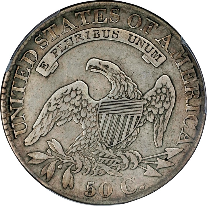 1827/6 50c Overdate AG3 CAC thumbnail 2