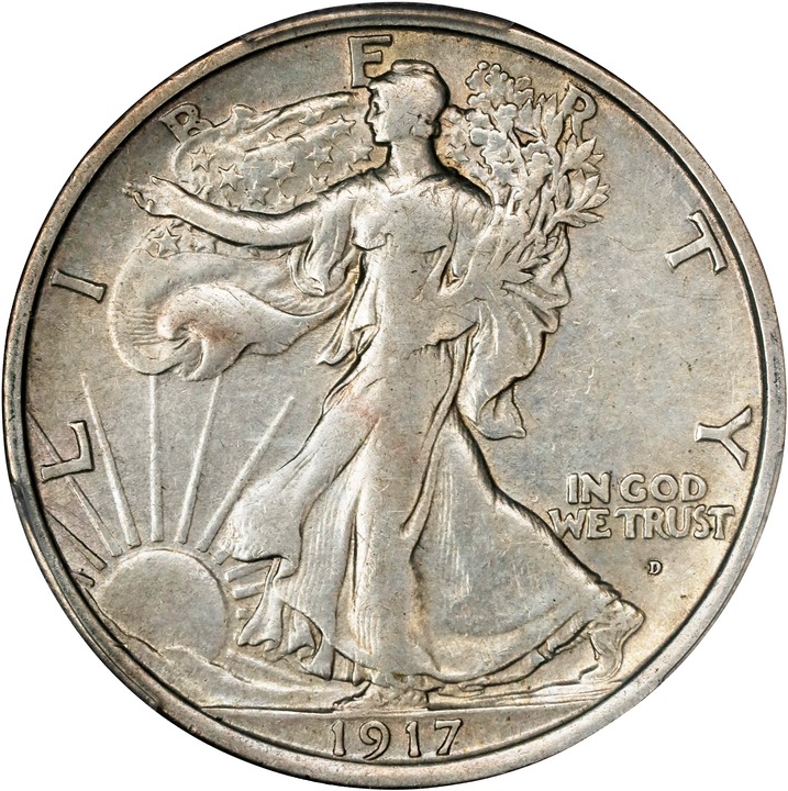 1917-D 50c Mintmark Obverse MS thumbnail 18