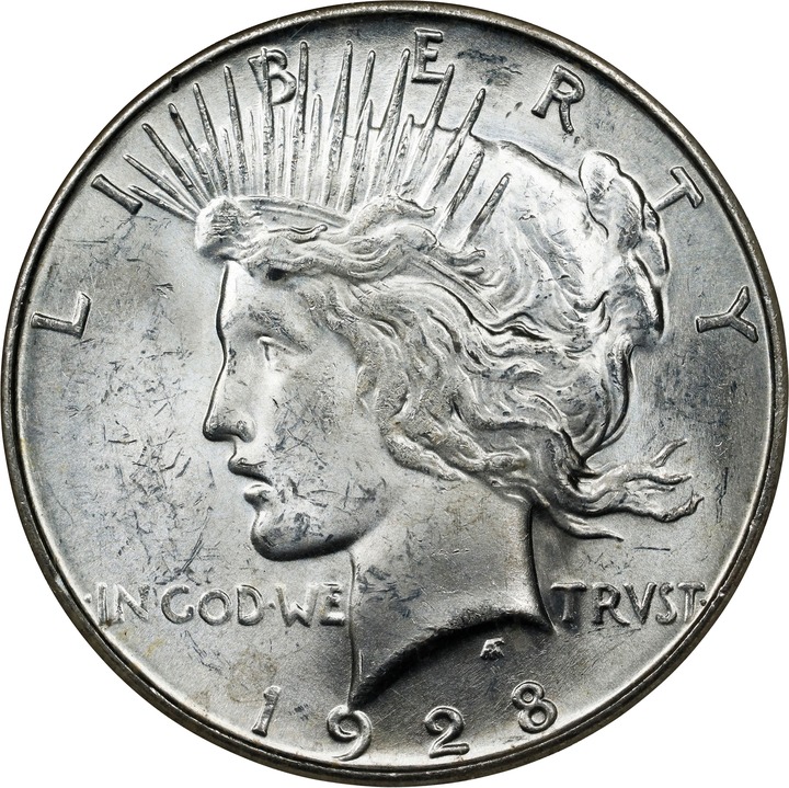 1928-S $1 MS63 CAC thumbnail 3