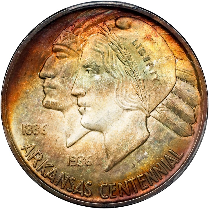 1936-D 50c Arkansas MS68 CAC thumbnail 9