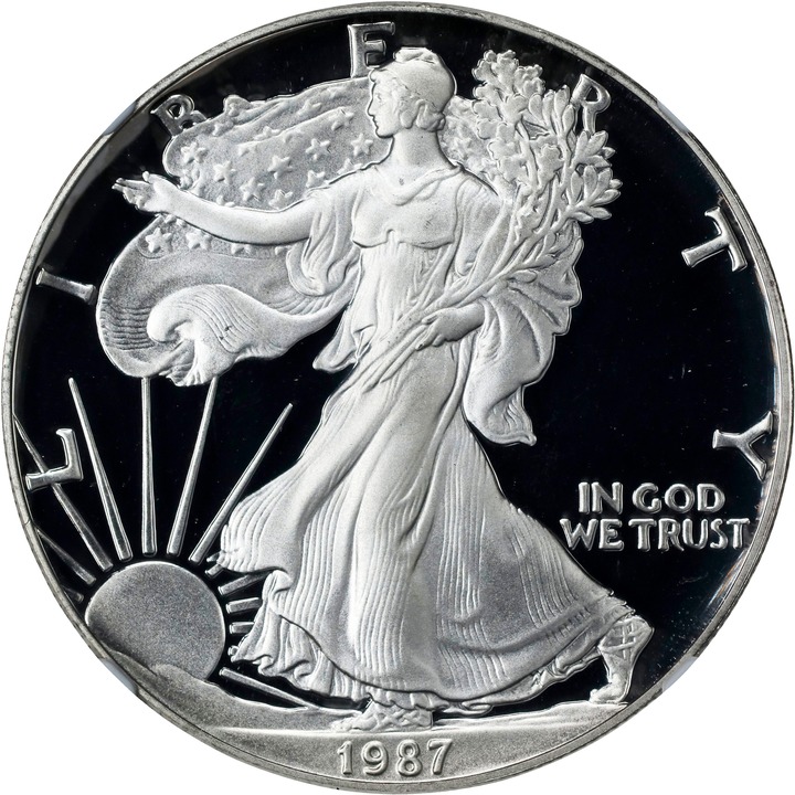1987-S $1  Silver Eagle PR DCAM PR70 DCAM thumbnail 7