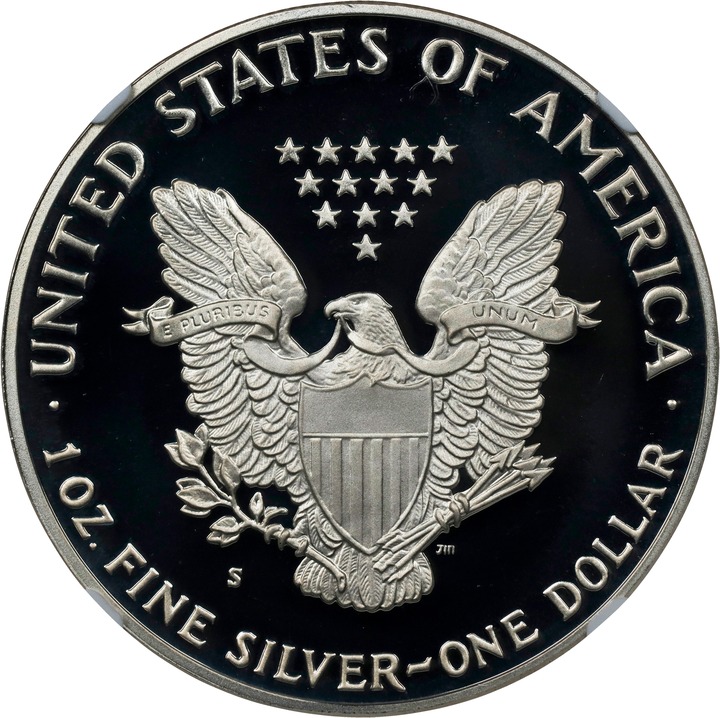 1987-S $1  Silver Eagle PR DCAM PR70 DCAM thumbnail 4