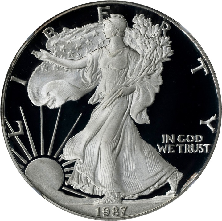 1987-S $1  Silver Eagle PR DCAM PR70 DCAM thumbnail 5