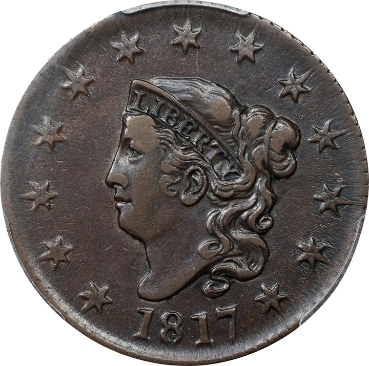 1817 1c 13 Stars, N-3 MS BN AG3 BN thumbnail 3