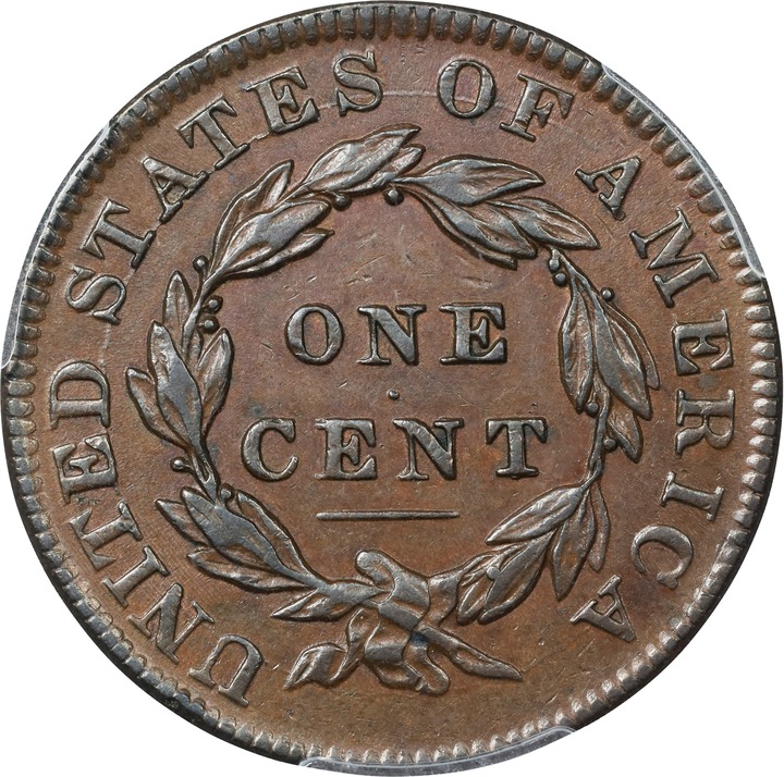 1834 1c Small 8, Large Stars, Medium Letters MS BN AU55 BN thumbnail 2