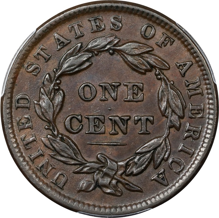 1838 1c MS BN AU58 BN CAC thumbnail 2