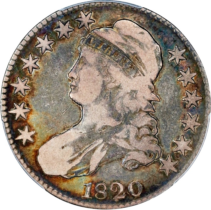 Image for 1820 50c No Serif on E's, O-107 VG10 CAC