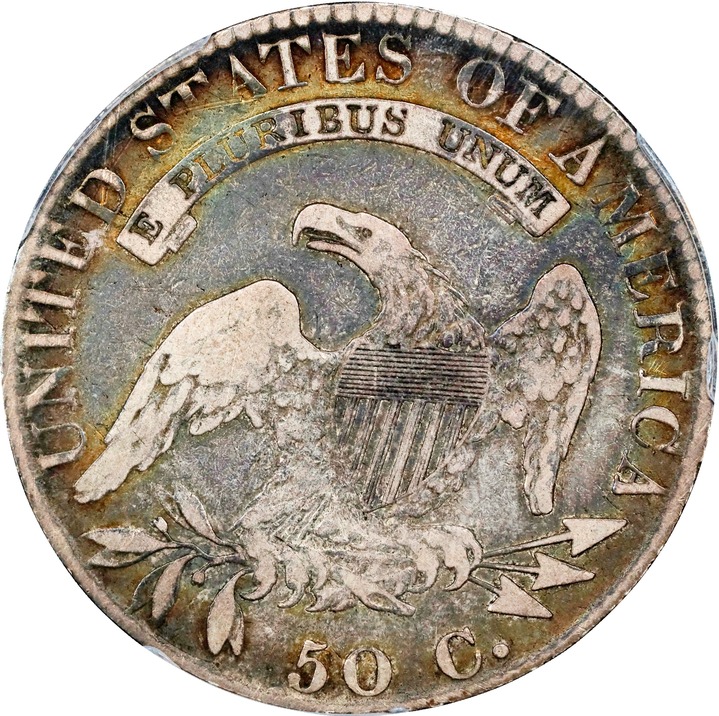1820 50c No Serif on E's, O-107 VG10 CAC thumbnail 2