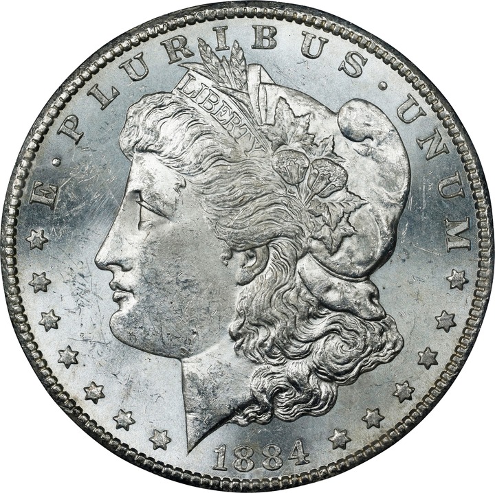 1884-CC $1  GSA Hoard, Hard package MS61 CAC thumbnail 7