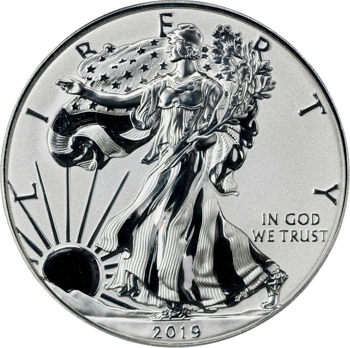 2019-S $1  Silver Eagle, Enhanced Reverse Proof PR66 CAC thumbnail 3