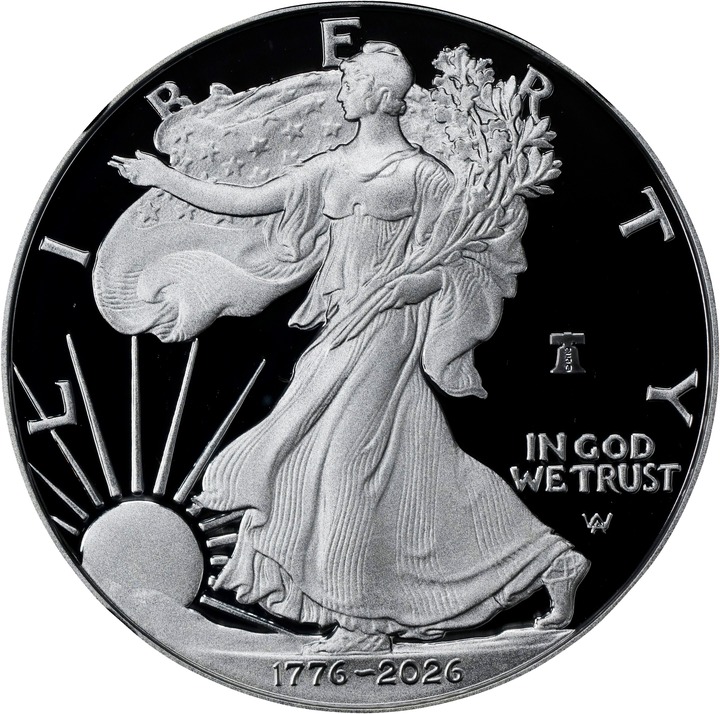 1776~2026-W $1  Silver Eagle, Liberty Bell Privy, 250th Anniversary PR DCAM PR66 DCAM thumbnail 5