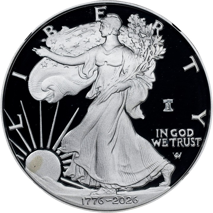 1776~2026-W $1  Silver Eagle, Liberty Bell Privy, 250th Anniversary PR DCAM PR66 DCAM thumbnail 11