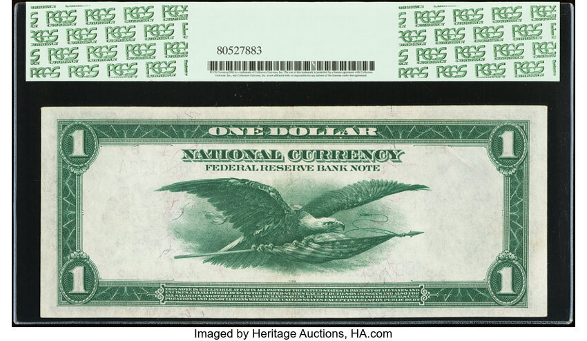 1918 $1  New York (Fr. 713) thumbnail 13