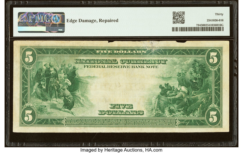 1918 $5  Chicago (Fr. 794) thumbnail 4
