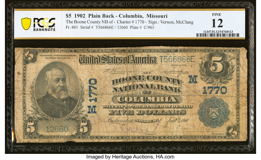 1902 $5  3rd Charter Period, 3rd Issue, Plain Back (Fr. 601) thumbnail 8