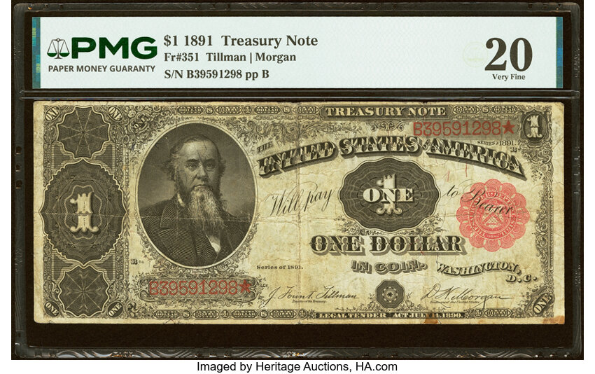 1891 $1  (Fr. 351) thumbnail 6