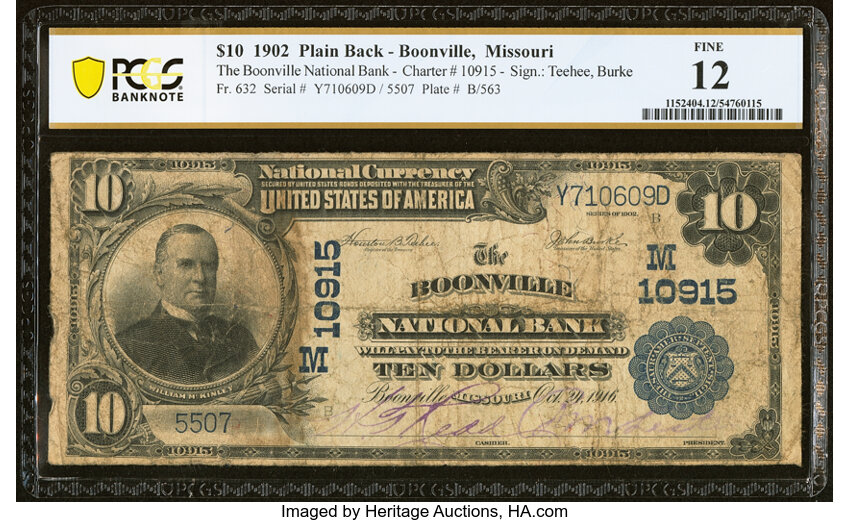 1902 $10  3rd Charter Period, 3rd Issue, Plain Back (Fr. 632) thumbnail 12