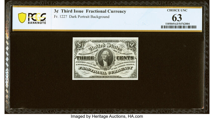  3c Head of George Washington (Fr. 1227) thumbnail 8