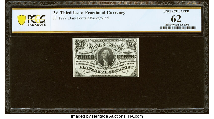  3c Head of George Washington (Fr. 1227) thumbnail 7
