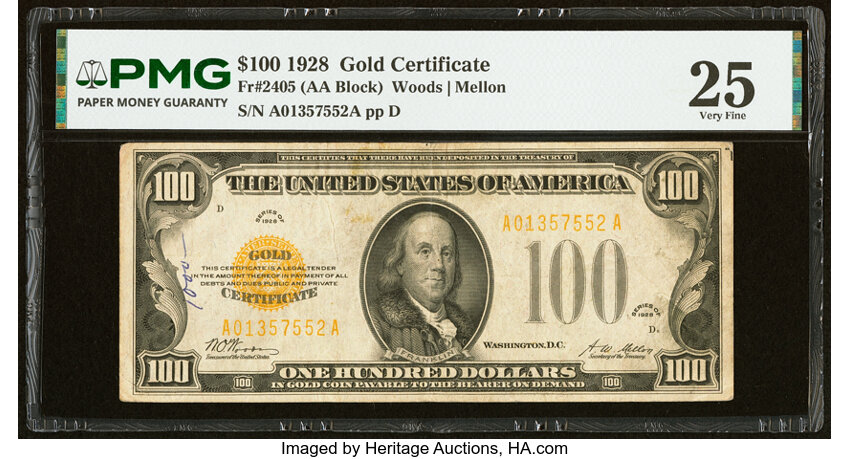 1928 $100  (Fr. 2405) thumbnail 8