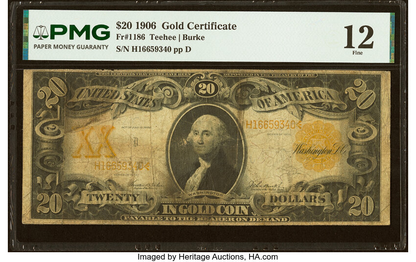 1906 $20  (Fr. 1186) thumbnail 4