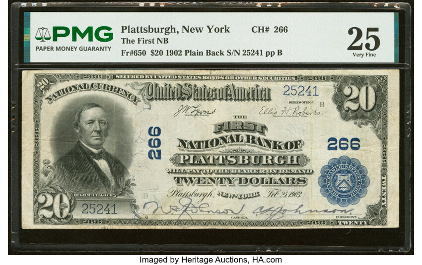 1902 $20  3rd Charter Period, 3rd Issue, Plain Back (Fr. 650) thumbnail 18