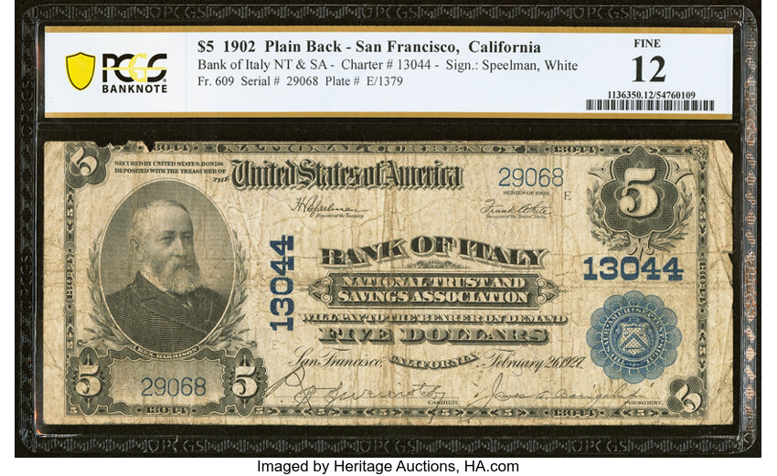 1902 $5  3rd Charter Period, 3rd Issue, Plain Back (Fr. 609) thumbnail 12