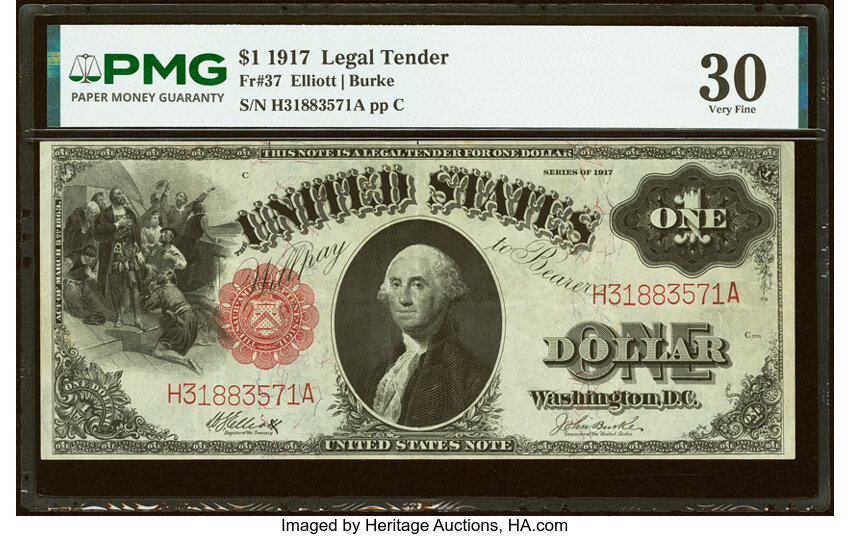 1917 $1  (Fr. 37) thumbnail 5