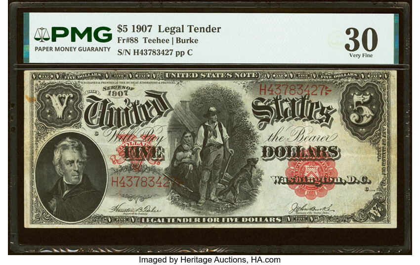 1907 $5  (Fr. 88) thumbnail 3