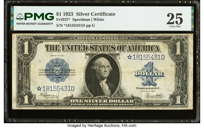 1923 $1  Star Replacement (Fr. 237*) thumbnail 3