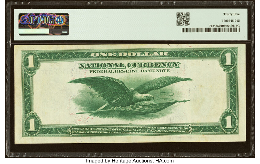 1918 $1  New York, Star Replacement (Fr. 712*) thumbnail 10