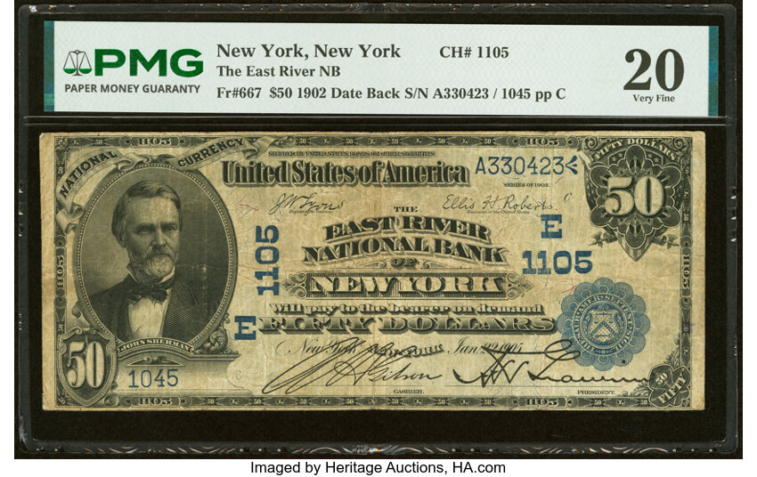 1902 $50  3rd Charter Period, 2nd Issue, Date Back (Fr. 667) thumbnail 6