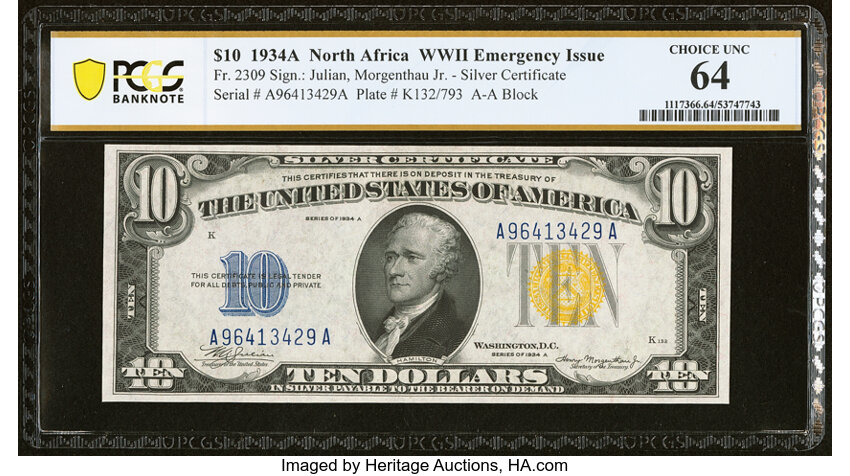 1934 $10  North Africa, Mule (Fr. 2308m) thumbnail 20