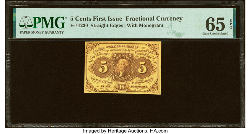  5c Jefferson Postage Stamp Obverse (Fr. 1230) thumbnail 8