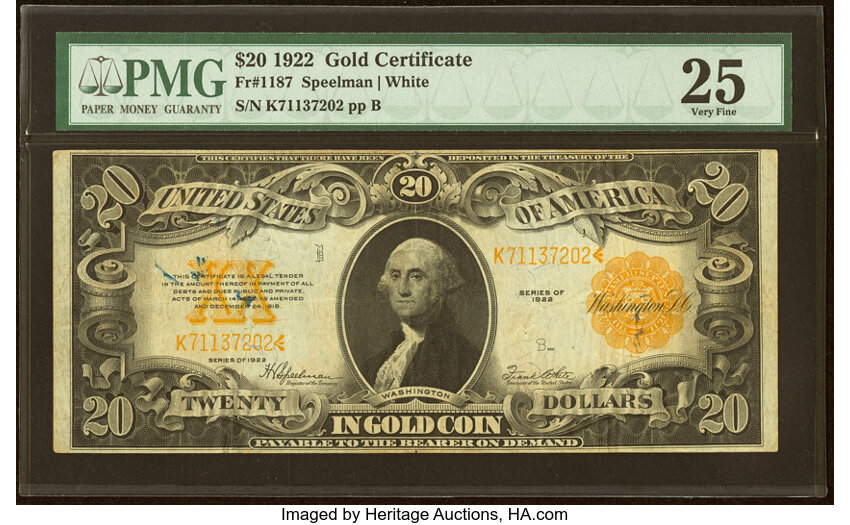 1922 $20  (Fr. 1187) thumbnail 11